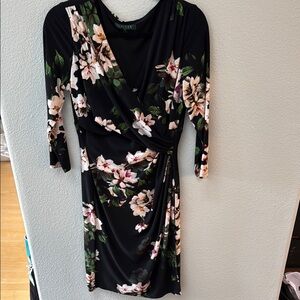 Floral Black Dress